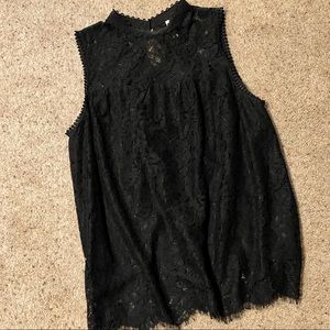 Sleeveless lace top